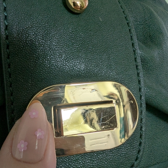 Badgley Mischka Green Leather Women's Bag - Picture 15 of 15